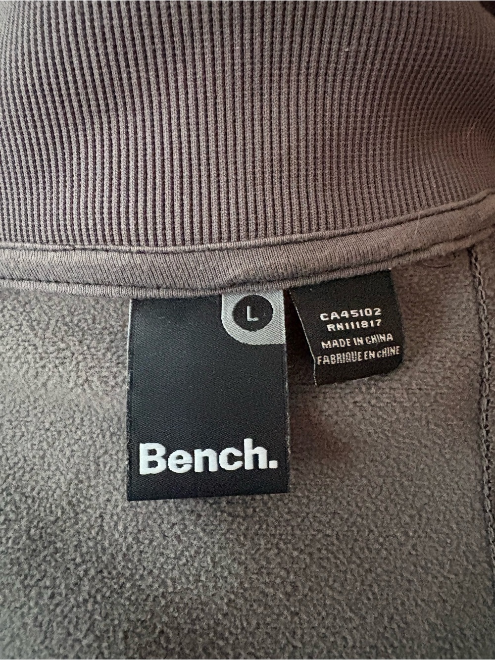 Bench Black Asymmetrical Zip Jacket with High Collar large y2k - Picture 8 of 10